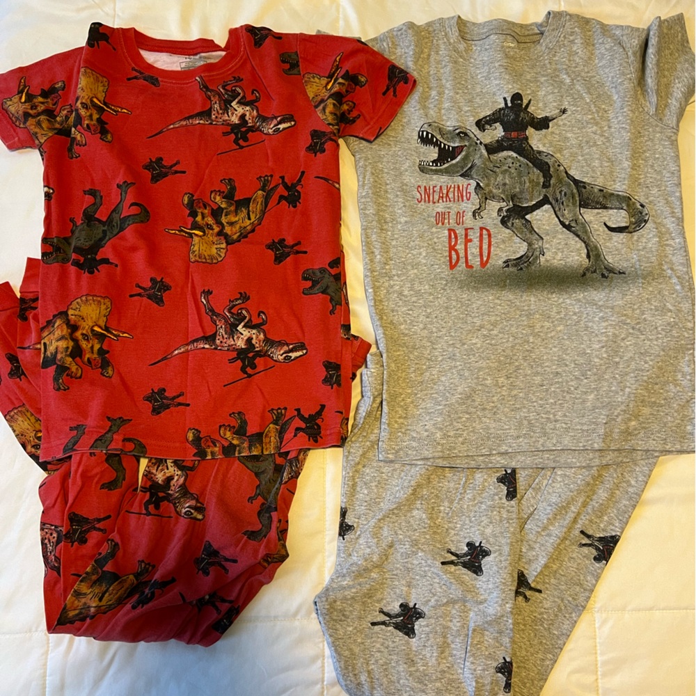 Carters Cotton Short Sleeve Cotton Pajamas Dinosaur Big Boys